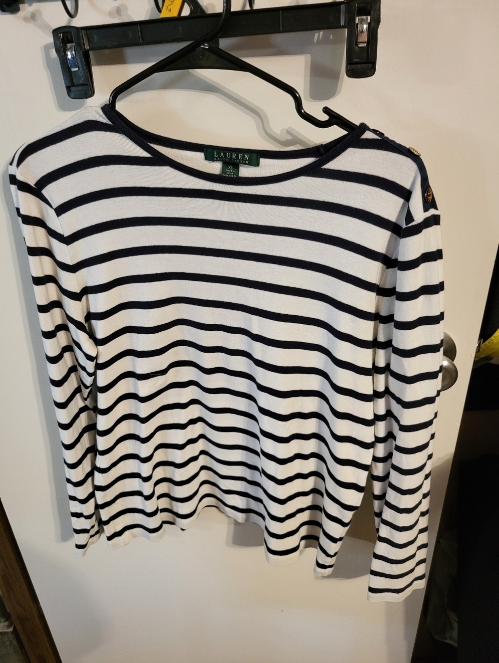 LAUREN RALPH LAUREN STRIPED CROP TOP SZ XL